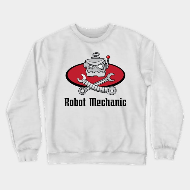 Robot Mechanic Crewneck Sweatshirt by s2pidpictures